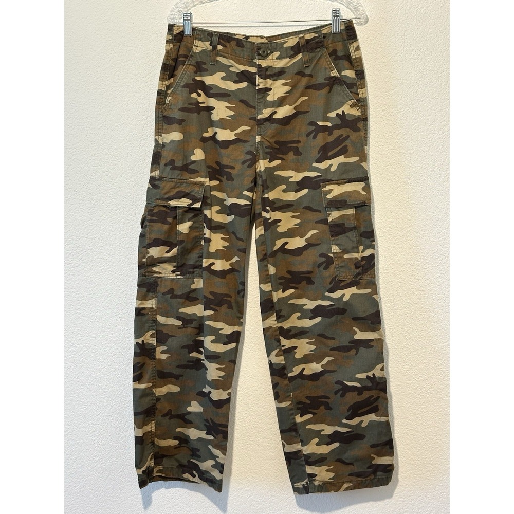 Levi's '94 Womens Baggy Wide‎ Leg Cargo Pants Camo 33 X 29